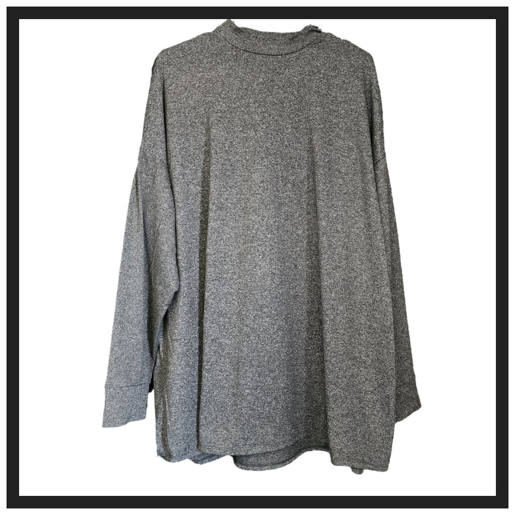 Plus Size Mock Neck Relaxed Fit Long Sleeve Top